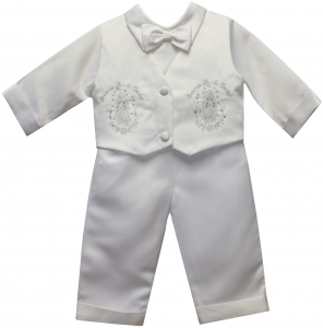 BOYS CHRISTENING W/ VIRGIN ON VEST